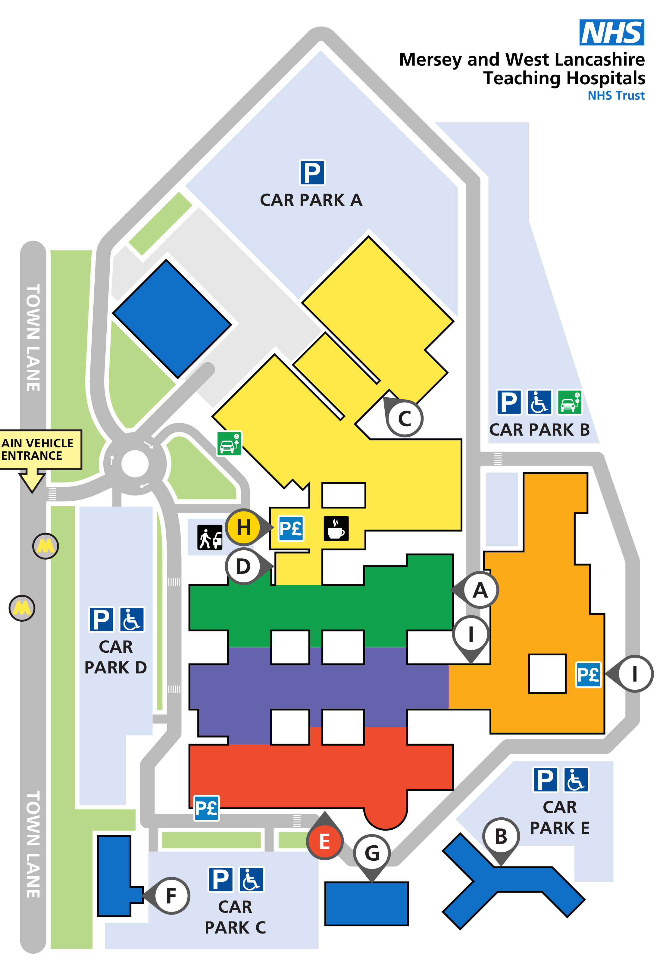 Southport Hospital Site Map