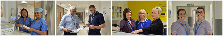 Montage of staff working at MWL