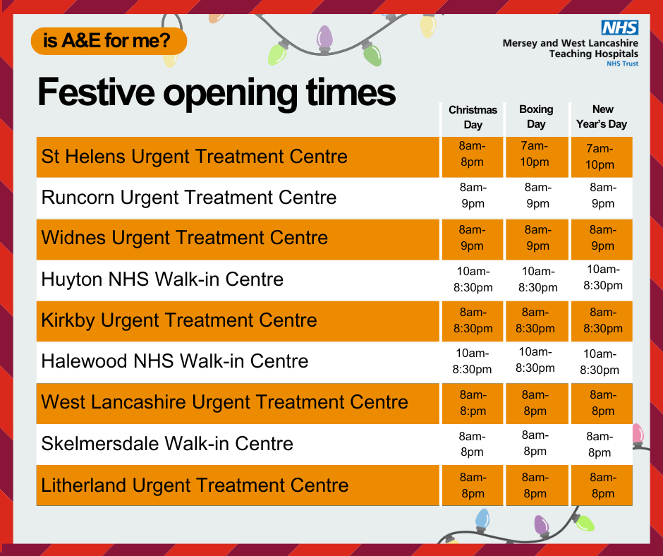 Festive Opening Times Banner